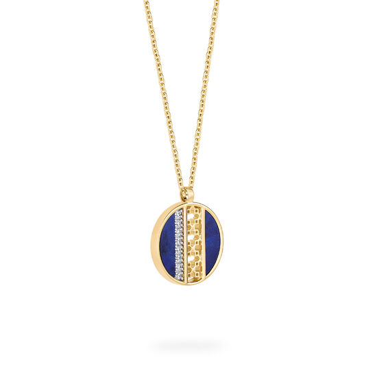 Birks Dare to Dream Lapis Lazuli and Diamond Medallion Pendant image number 2
